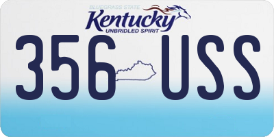 KY license plate 356USS