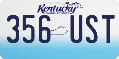 KY license plate 356UST