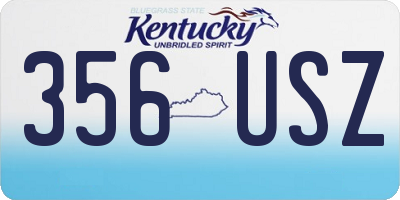 KY license plate 356USZ