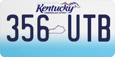 KY license plate 356UTB