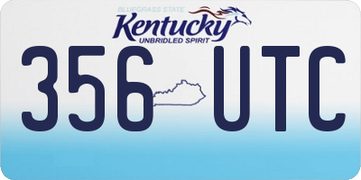 KY license plate 356UTC