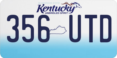 KY license plate 356UTD