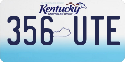 KY license plate 356UTE