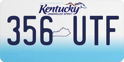 KY license plate 356UTF