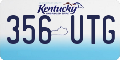 KY license plate 356UTG