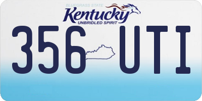 KY license plate 356UTI