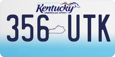 KY license plate 356UTK