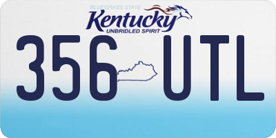 KY license plate 356UTL