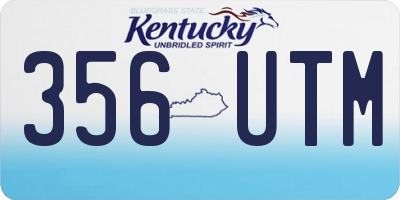 KY license plate 356UTM