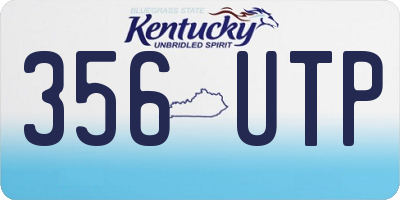 KY license plate 356UTP