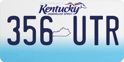 KY license plate 356UTR