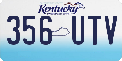 KY license plate 356UTV