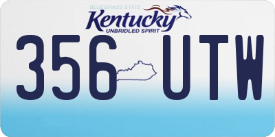 KY license plate 356UTW