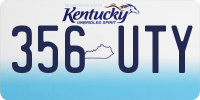 KY license plate 356UTY