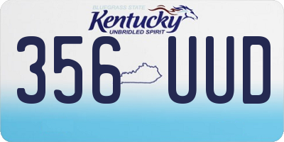 KY license plate 356UUD