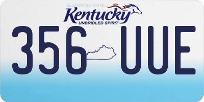 KY license plate 356UUE