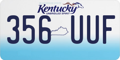 KY license plate 356UUF