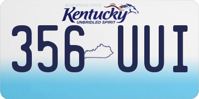 KY license plate 356UUI