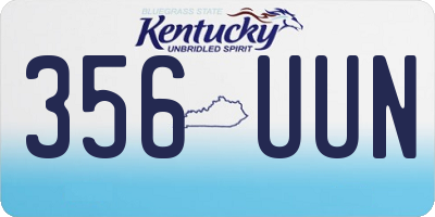 KY license plate 356UUN