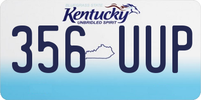KY license plate 356UUP