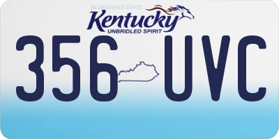 KY license plate 356UVC
