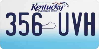 KY license plate 356UVH