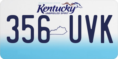KY license plate 356UVK