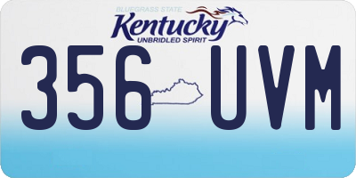KY license plate 356UVM