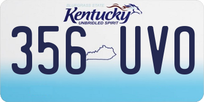 KY license plate 356UVO