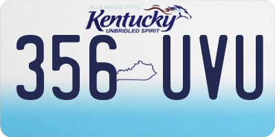 KY license plate 356UVU