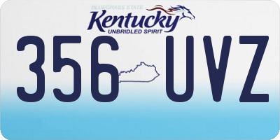 KY license plate 356UVZ