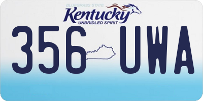 KY license plate 356UWA