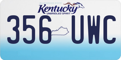 KY license plate 356UWC