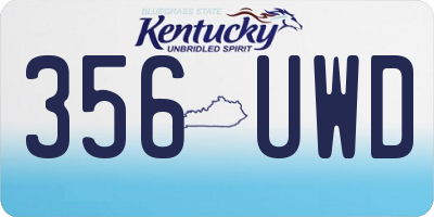 KY license plate 356UWD