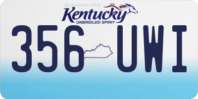 KY license plate 356UWI