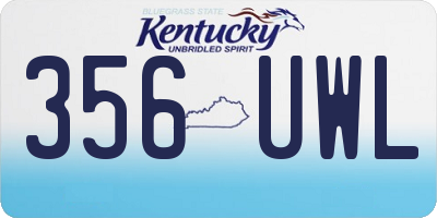 KY license plate 356UWL
