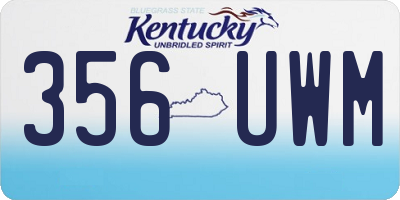 KY license plate 356UWM