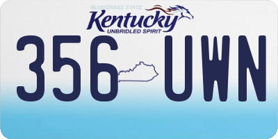 KY license plate 356UWN