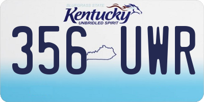 KY license plate 356UWR
