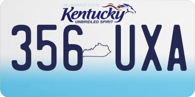 KY license plate 356UXA