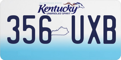 KY license plate 356UXB