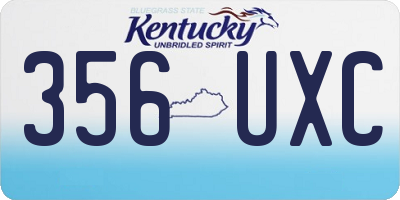 KY license plate 356UXC