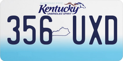 KY license plate 356UXD