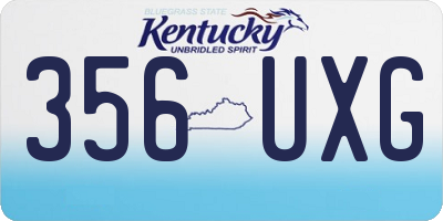 KY license plate 356UXG