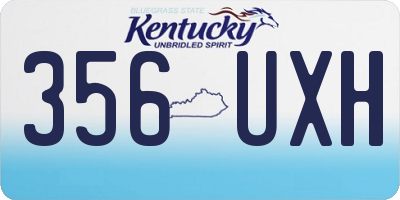 KY license plate 356UXH
