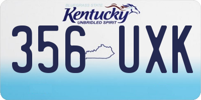 KY license plate 356UXK