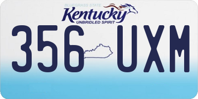 KY license plate 356UXM