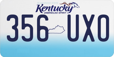 KY license plate 356UXO