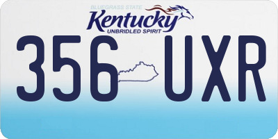KY license plate 356UXR