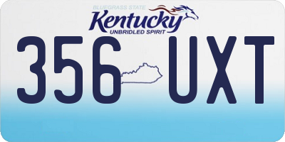 KY license plate 356UXT